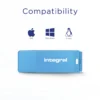 Integral 32GB USB2.0 DRIVE NEON BLUE