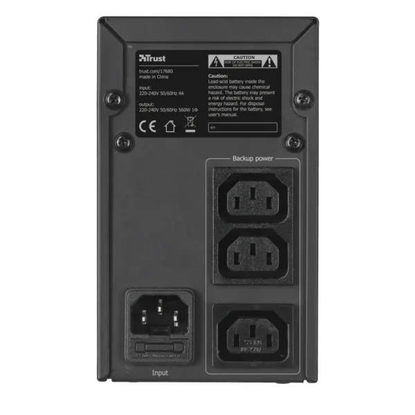 Trust Oxxtron uninterruptible power supply (UPS) 1 kVA 3 AC outlet(s)
