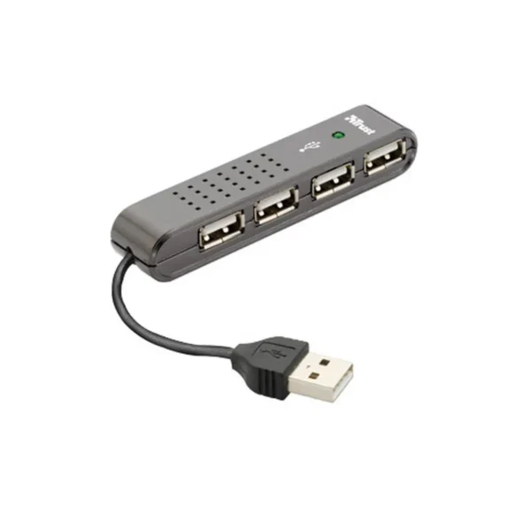 Trust USB hub – 4 ports 480 Mbit/s Black