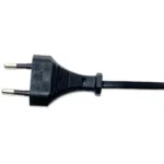 Manhattan Power Cord/Cable, Euro 2-pin (CEE 7/16) plug to C7 Female (figure of eight), 1.8m, 2.3A, Black, Lead, Lifetime Warranty