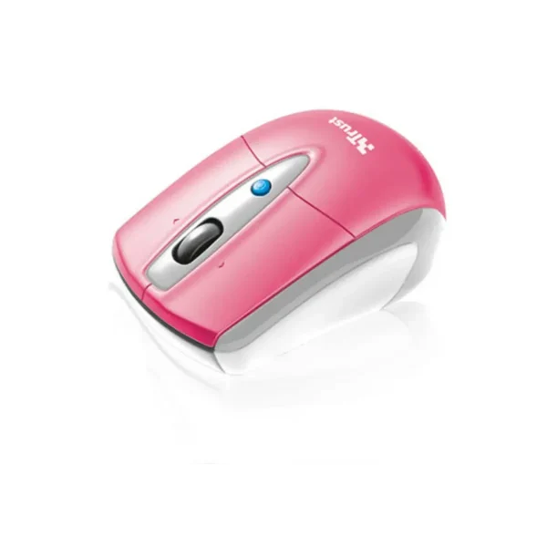 Trust Retractable Laser Mini for Mac – Pink mouse USB Type-A 1600 DPI