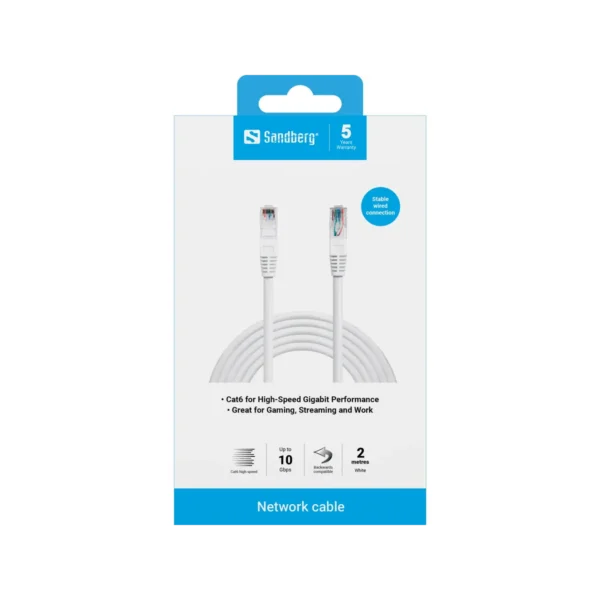Sandberg Network Cable UTP Cat6 2 m