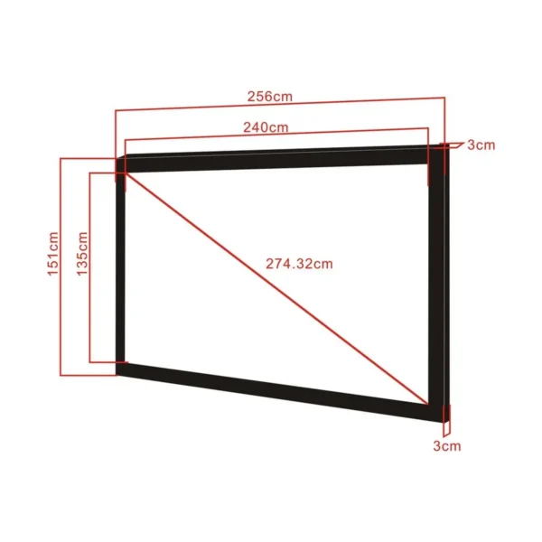 Multibrackets M 16:9 Framed Projection Screen 240×135, 108″