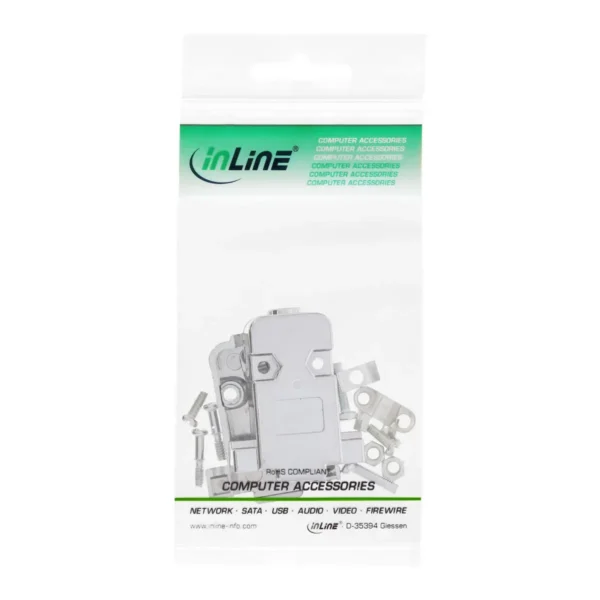 InLine Sub-D cover 9 Pin + 15 Pin HD metal coated