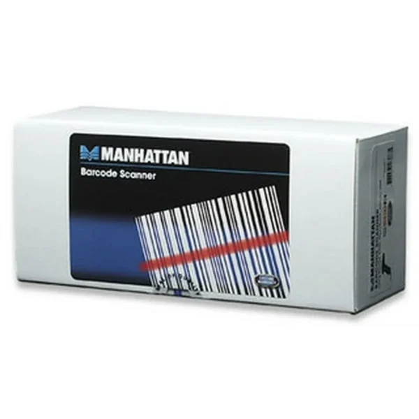 Manhattan Long Range CCD Handheld Barcode Scanner, USB, 500mm Scan Depth, Cable 1.5m, Max Ambient Light 30,000 lux (sunlight), Black, Three Year Warranty