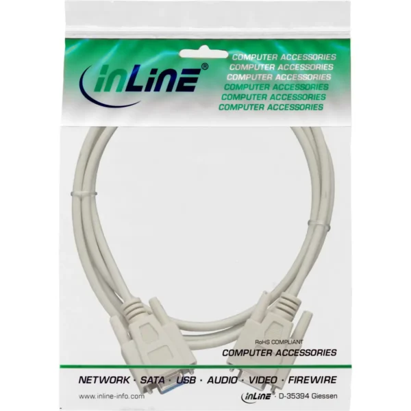 InLine serial cable DB9 female / female direct 1.80m