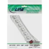 InLine Socket strip, 6-way earth contact CEE 7/3, white, 5m