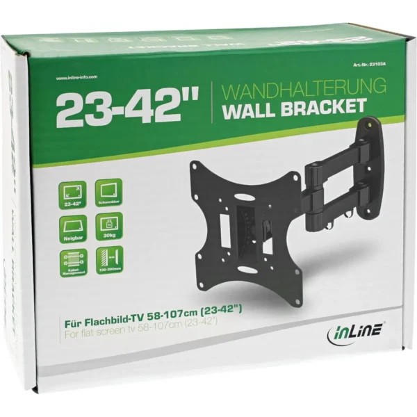 InLine Wall Bracket for TFT / LED / Plasma 58 – 107cm 23 – 42″ max. 30kg