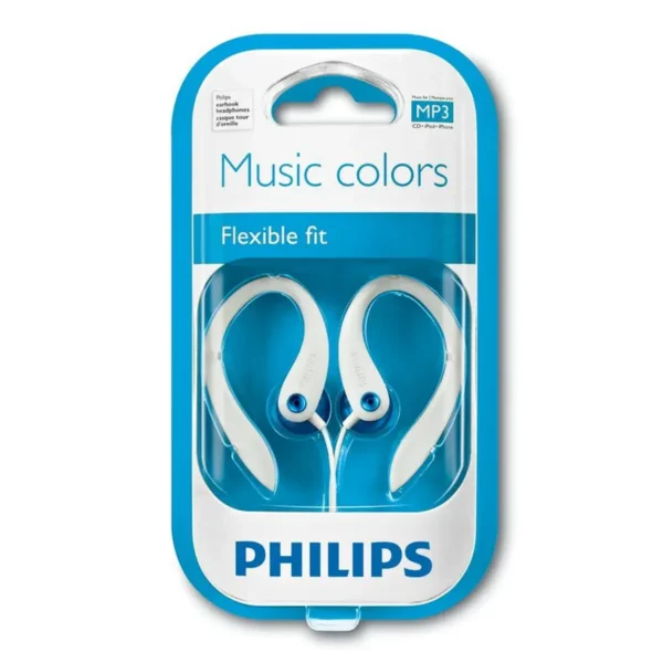 Philips SHS3216S/28 headphones/headset Wired Ear-hook, In-ear Blue, White