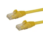 StarTech.com 10ft CAT6 Ethernet Cable – Yellow CAT 6 Gigabit Ethernet Wire -650MHz 100W PoE RJ45 UTP Network/Patch Cord Snagless w/Strain Relief Fluke Tested/Wiring is UL Certified/TIA