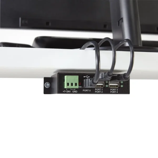 StarTech.com 4-Port USB 2.0 Hub – Metal Industrial USB-A Hub – Din Rail, Wall or Desk Mountable USB Data Hub – TAA Compliant USB Expander Hub