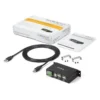StarTech.com 4-Port USB 2.0 Hub – Metal Industrial USB-A Hub – Din Rail, Wall or Desk Mountable USB Data Hub – TAA Compliant USB Expander Hub