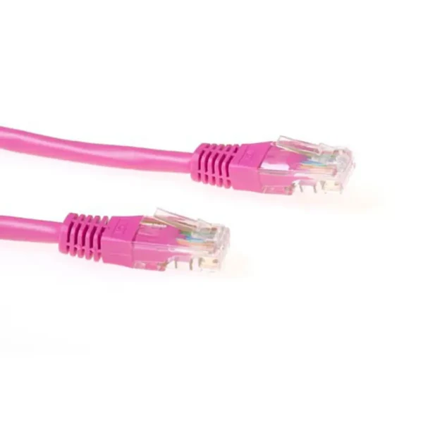 ACT Pink 7 meter U/UTP CAT5E patch cable with RJ45 connectors