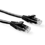 ACT Black 0.5 meter U/UTP CAT6 patch cable snagless with RJ45 connectors
