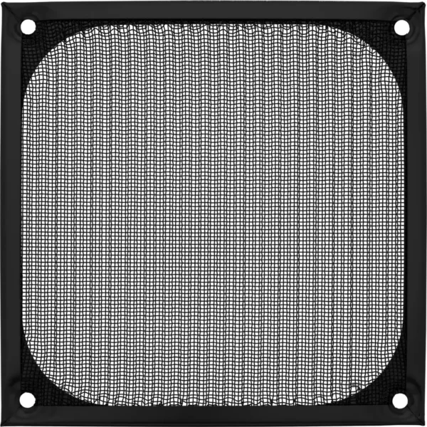 InLine Fan grid aluminum filter, black, 120x120mm