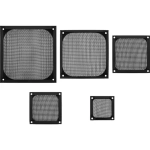 InLine Fan grid aluminum filter, black, 120x120mm