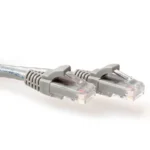 ACT Grey 3 meter U/UTP CAT6 patch cable snagless with RJ45 connectors