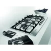 Whirlpool AKR318/IX hob Stainless steel Built-in 75 cm Gas 5 zone(s)