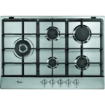 Whirlpool AKR318/IX hob Stainless steel Built-in 75 cm Gas 5 zone(s)