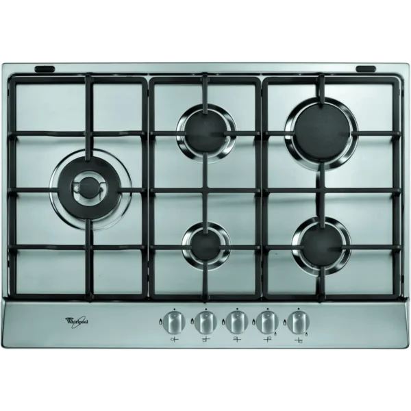 Whirlpool AKR318/IX hob Stainless steel Built-in 75 cm Gas 5 zone(s)