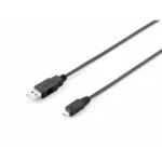 Equip USB 2.0 Type A to Micro-B Cable, 1.8m , Black
