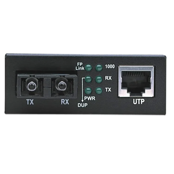 Intellinet Gigabit Ethernet Media Converter, 1000Base-T to 1000Base-Sx (SC) Multi-Mode, 550m (Euro 2-pin plug)