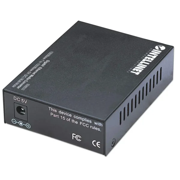 Intellinet Gigabit Ethernet Media Converter, 1000Base-T to 1000Base-Sx (SC) Multi-Mode, 550m (Euro 2-pin plug)