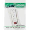 InLine Socket strip, 4-way, 2x CEE7/3 + 2x Euro CEE 7/16, white, 1.5m