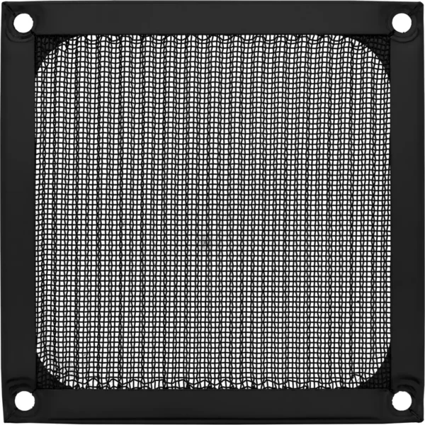 InLine Fan grid aluminum filter, black, 92x92mm