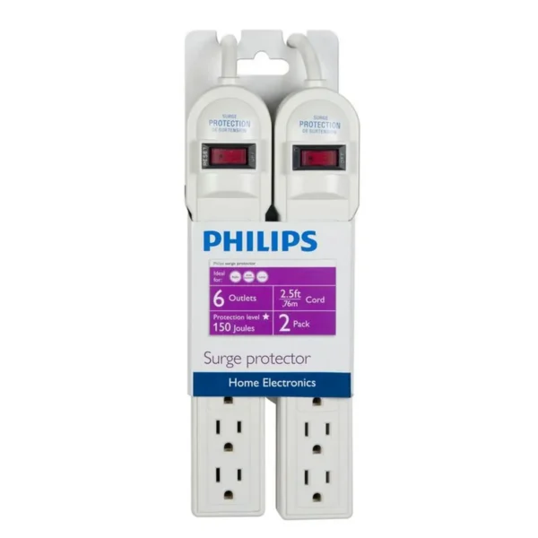 Philips SPP3060Z/17 surge protector 6 AC outlet(s)