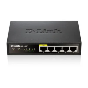 D-Link DES-1005P Unmanaged Fast Ethernet (10/100) Power over Ethernet (PoE) Black