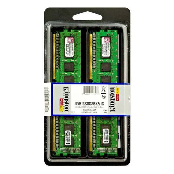Kingston Technology ValueRAM KVR1333D3N8K2/1G memory module 1 GB DDR3