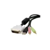 StarTech.com KVM Cable for DVI and USB KVM Switches with Audio & Microphone – 6ft