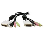 StarTech.com KVM Cable for DVI and USB KVM Switches with Audio & Microphone – 6ft