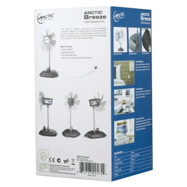 ARCTIC Breeze Color (Silver) – USB Table Fan