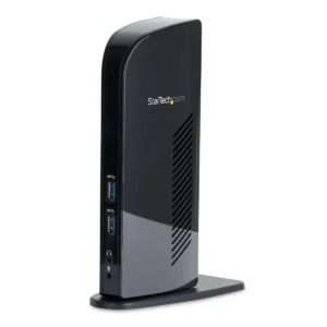 StarTech.com Dual Monitor USB 3.0 Docking Station with HDMI – DVI – 6 x USB Ports~Dual Monitor USB 3.0 Laptop Docking Station with HDMI & DVI/VGA, 6x USB-A Hub, GbE, Audio, Universal Type-A Dock – Windows/macOS/ChromeOS