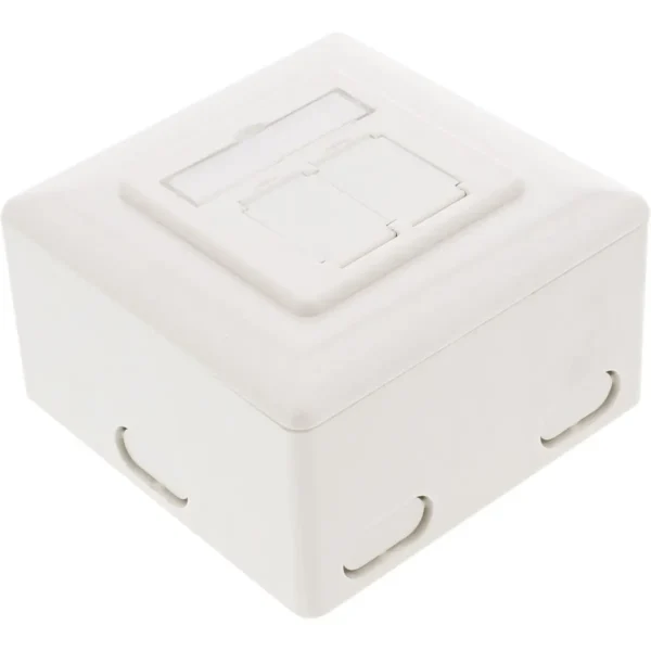 InLine Cat.6 Wall Outlet Box surface or flush mount 2x RJ45 horizontal