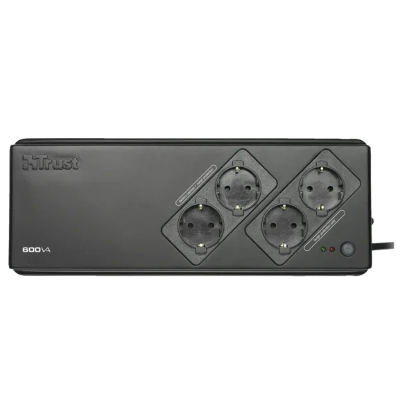 Trust 600VA UPS with 4Port Surge Guard PW-5060S uninterruptible power supply (UPS) 0.6 kVA 0 W