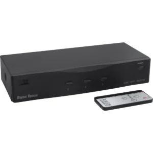 InLine Audio Video Toslink Switch 3 IN 1 OUT with IR remote