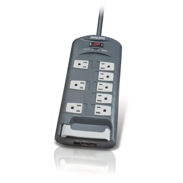 Philips SPP4081B/17 surge protector Black, Grey 8 AC outlet(s) 1.2 m