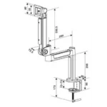 Neomounts FPMA-D941 monitor mount / stand 61 cm (24″) Desk Silver