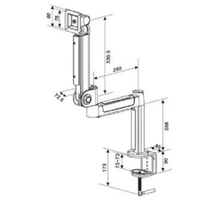 Neomounts FPMA-D941 monitor mount / stand 61 cm (24″) Desk Silver