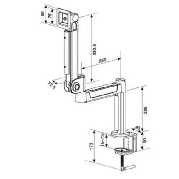 Neomounts FPMA-D941 monitor mount / stand 61 cm (24″) Desk Silver