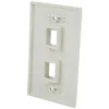 StarTech.com Dual Outlet RJ45 Universal Wall Plate White