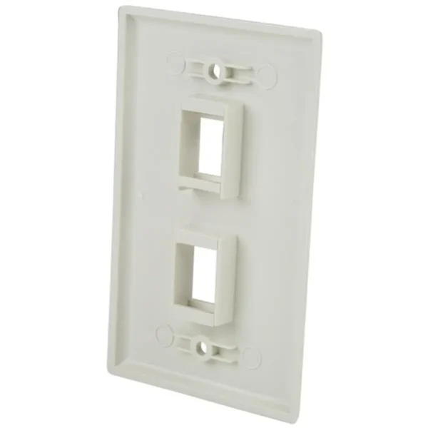 StarTech.com Dual Outlet RJ45 Universal Wall Plate White