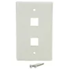 StarTech.com Dual Outlet RJ45 Universal Wall Plate White