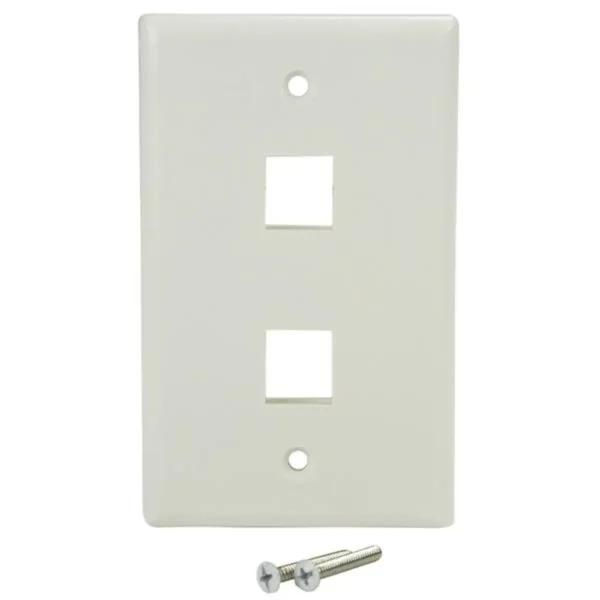 StarTech.com Dual Outlet RJ45 Universal Wall Plate White