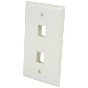 StarTech.com Dual Outlet RJ45 Universal Wall Plate White