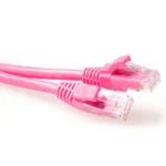 ACT Pink 10 meter U/UTP CAT6 patch cable snagless with RJ45 connectors