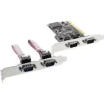 InLine PCI Multi I/O Controller Card 4 DB9 Serial Ports